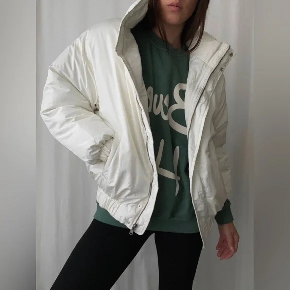 BROOKLYN QUILTED JACKET — In Lt Cream - Picture 11 of 11